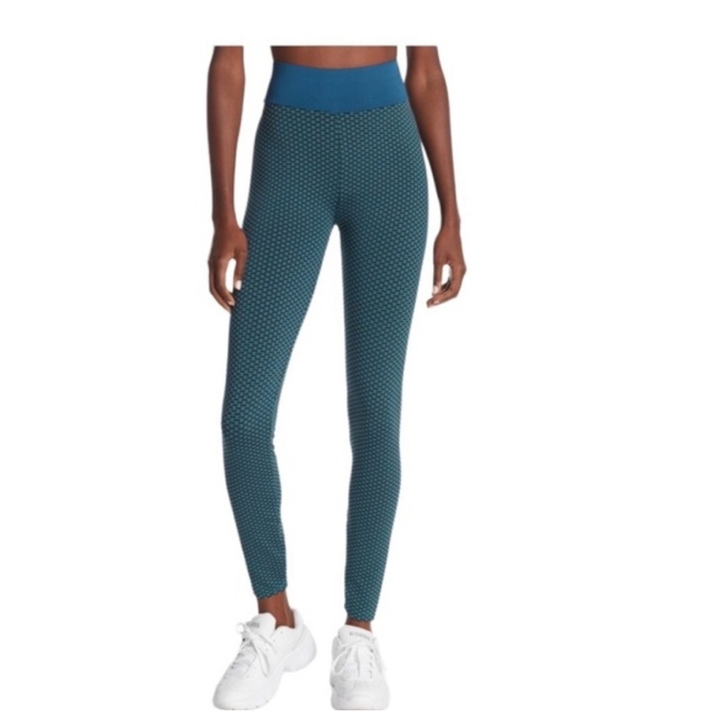 OOKIE AND LALA High Waisted Honeycomb Teal Large